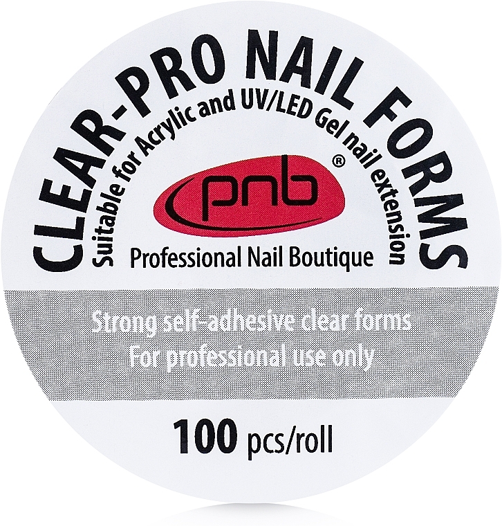 Формы для моделирования ногтей, прозрачная - PNB Clear-Pro — фото N2
