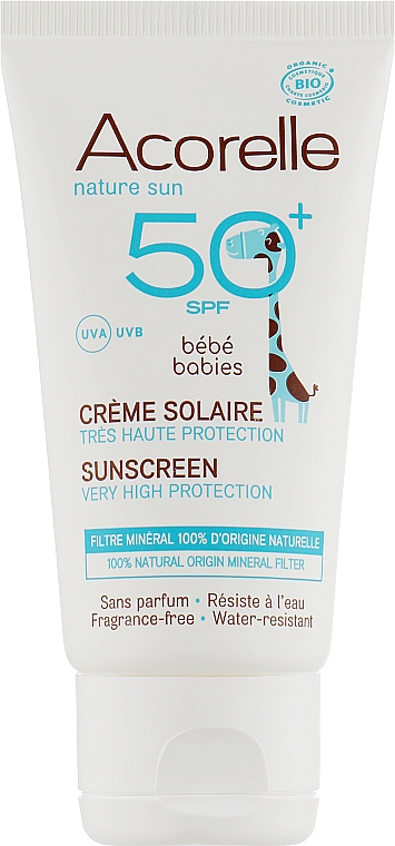Солнцезащитный крем для детей - Acorelle Baby Sunscreen Very High Protection SPF50