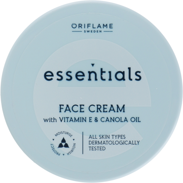 Зволожувальний крем для обличчя - Oriflame Essentials Face Cream With Vitamine E And Canola Oil