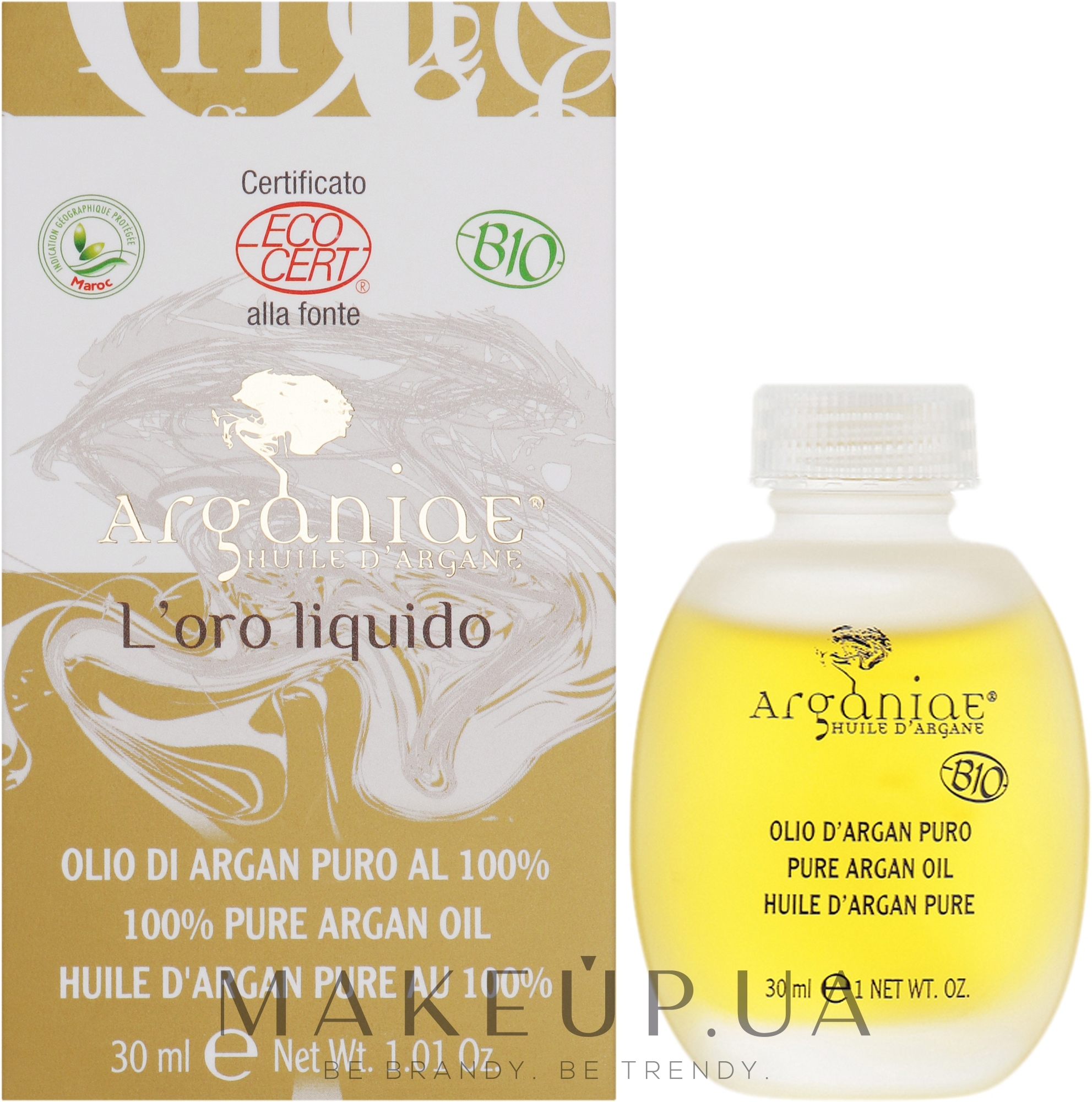 Чиста 100% органічна арганова олія - Arganiae L'oro Liquido — фото 30ml
