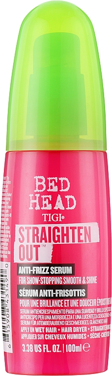 Сироватка для випрямлення волосся - Tigi Bed Head Straighten Out Anti Frizz Serum — фото N1