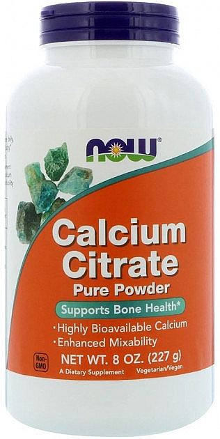 Кальций в порошке, 227г - Now Foods Calcium Citrate Powder — фото N1