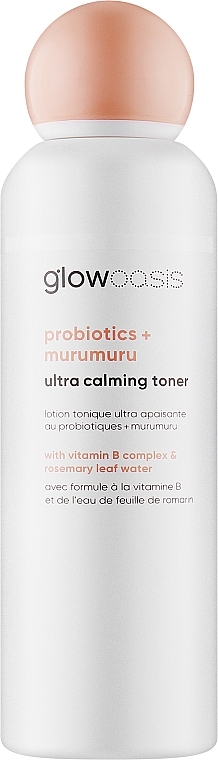 Заспокійливий тонік для обличчя - Glowoasis Probiotics + Murumuru Ultra Calming Facial Toner — фото N1