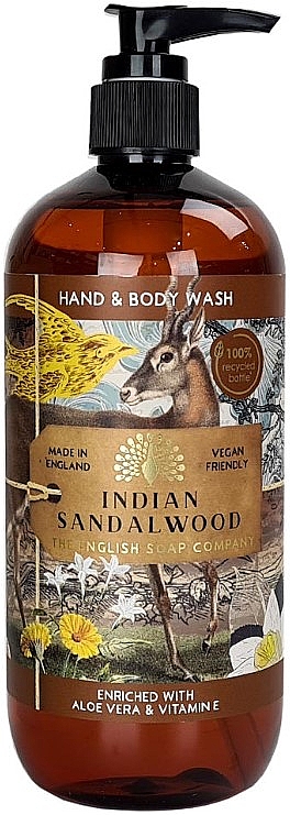 Гель для мытья рук и тела "Индийское сандаловое дерево" - The English Soap Company Anniversary Indian Sandalwood Hand & Body Wash — фото N1