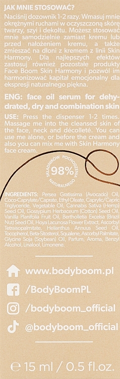 Олійна сироватка для обличчя - BodyBoom FaceBoom Skin Harmony Face Oil Serum — фото N3