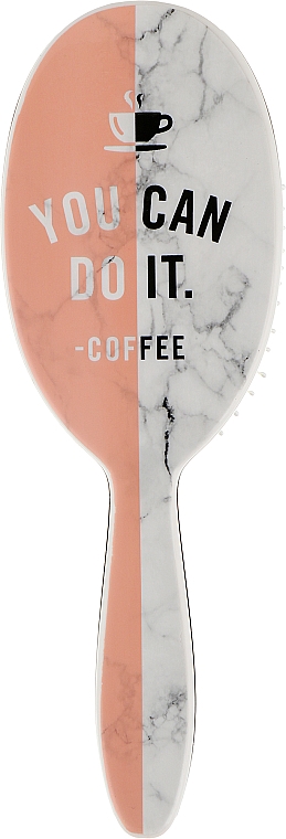 Розплутувальна щітка для волосся "Твоя чашка кави вірить у тебе" - Framar Detangle Brush — фото N2