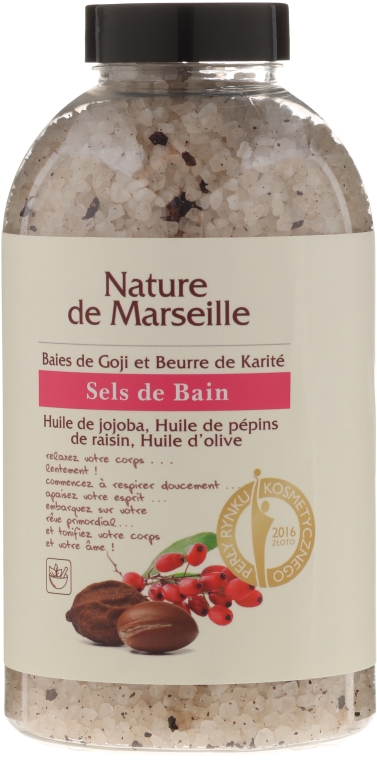 Сіль для ванни з ароматом ягід годжі і масла ши - Nature de Marseille — фото N1