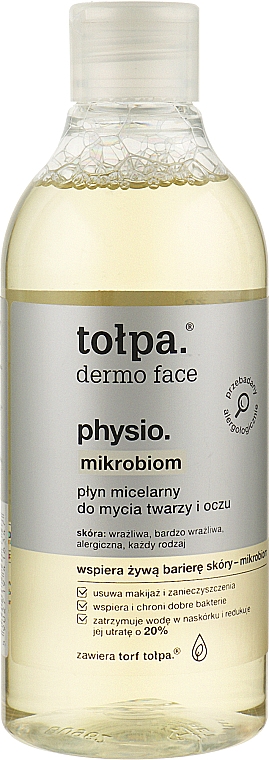 Міцелярна рідина для миття обличчя та очей - Tolpa Dermo Face Physio Mikrobiom Micellar Liquid — фото N3