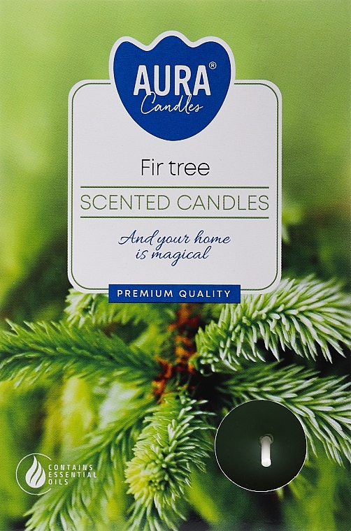 Набір чайних свічок "Ялина" - Bispol Fir Tree Scented Candles — фото N1