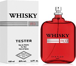 Evaflor Whisky Red For Men - Туалетная вода (тестер без крышечки) — фото N2