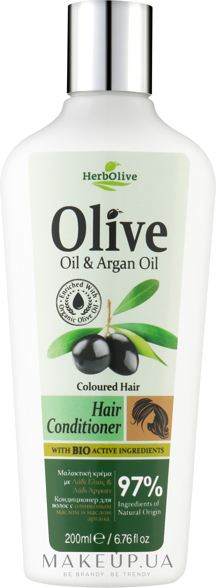 Кондиционер для волос на масле оливы с арганой - Madis HerbOlive Conditioner For Coloured Hair With Argan Oil — фото 200ml
