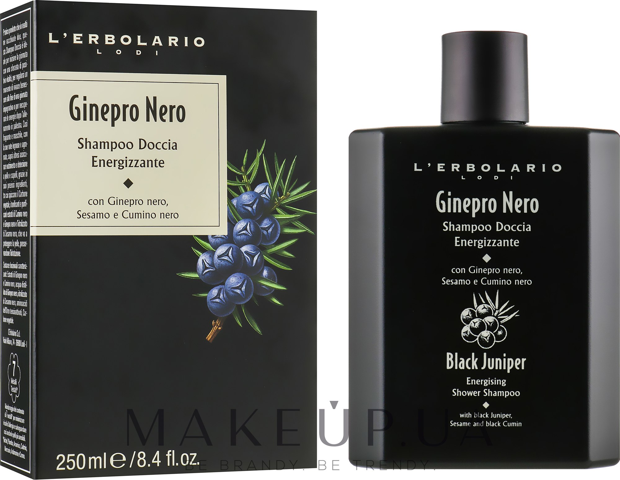 Шампунь-гель для душа "Черный Можжевельник" - L'Erbolario Black Juniper Energising Shower Shampoo — фото 250ml