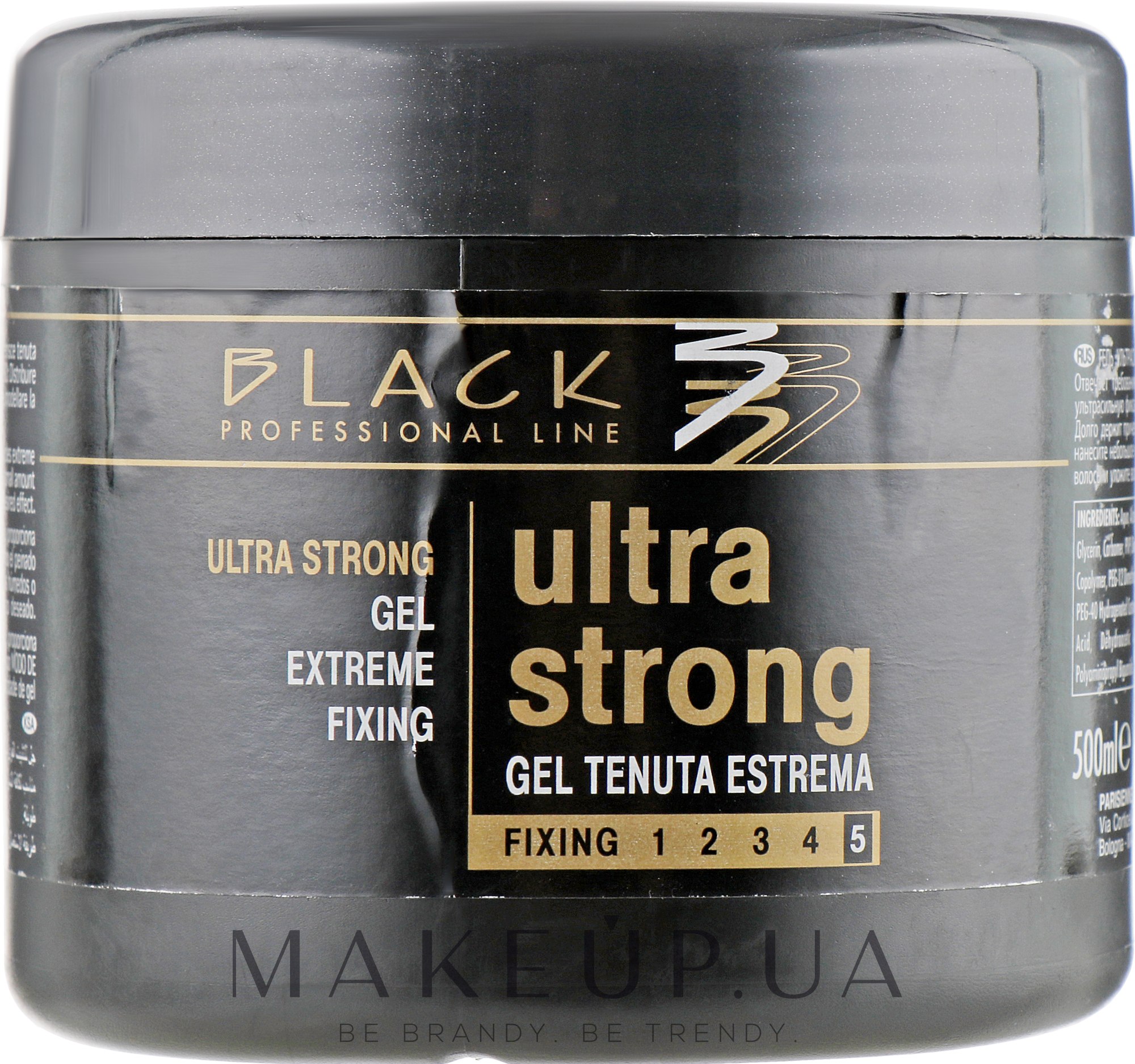 Гель для волосся екстрасильної фіксації - Black Professional Line Extra Strong — фото 500ml