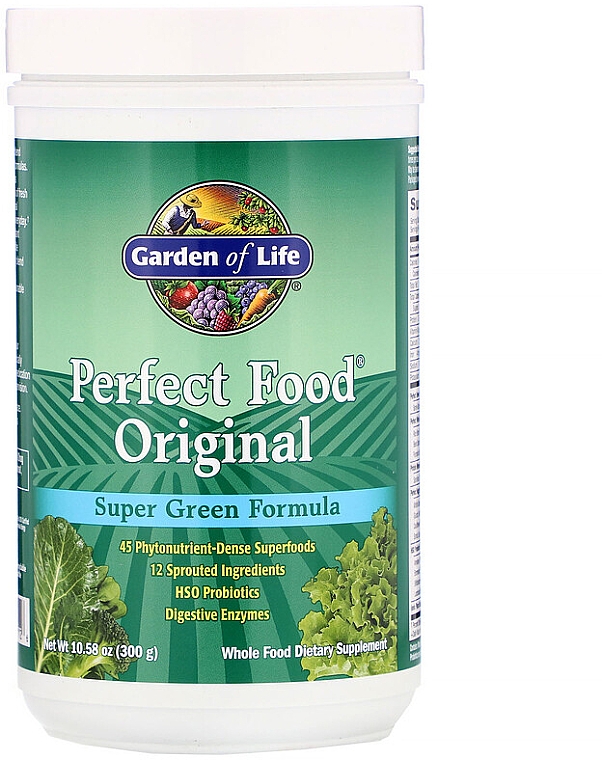 Харчова добавка "Зелена їжа" - Garden of Life Perfect Food Original — фото N1