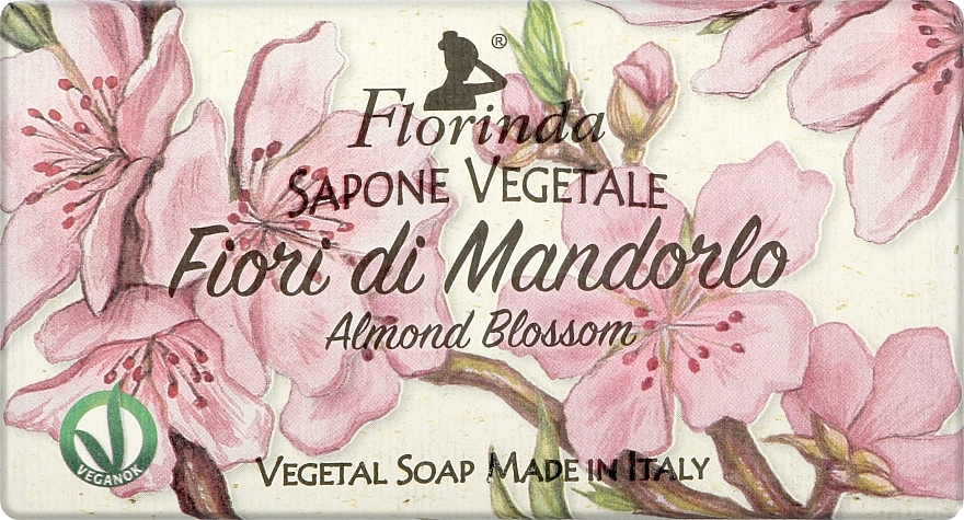 Мило натуральне "Квітка мигдалю" - Florinda Sapone Vegetale Almond Blossom