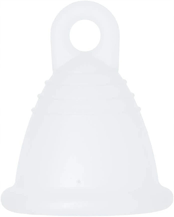 Менструальна чаша з петлею, розмір L, прозора - MeLuna Classic Shorty Menstrual Cup Ring — фото N1