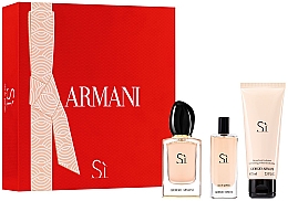 Духи, Парфюмерия, косметика Giorgio Armani Si - Набор (edp/50ml + edp/15ml + b/lot/75ml)