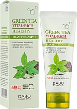 Пенка для умывания лица с экстрактом зеленого чая - Dabo Green Tea Vital-Rich Healthy Foam Cleansing — фото N2