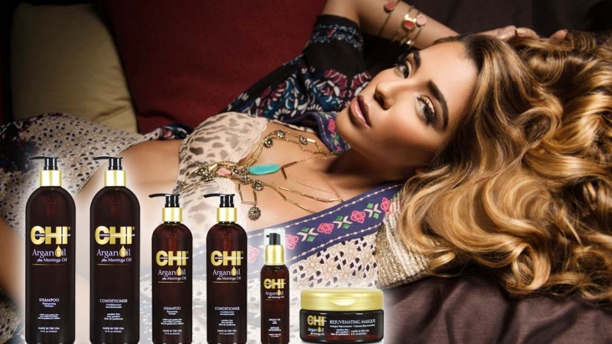 Зволожуюча олія для волосся - CHI Argan Oil Plus Moringa Oil — фото N5