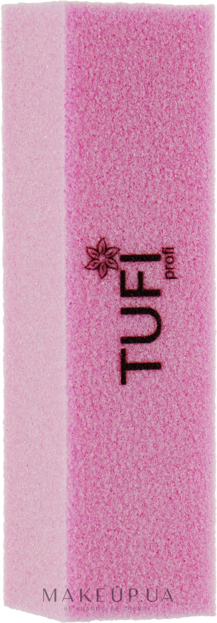 Бафик "Брусок" 150/150 гріт, 10 шт., рожевий - Tufi Profi — фото 10шт