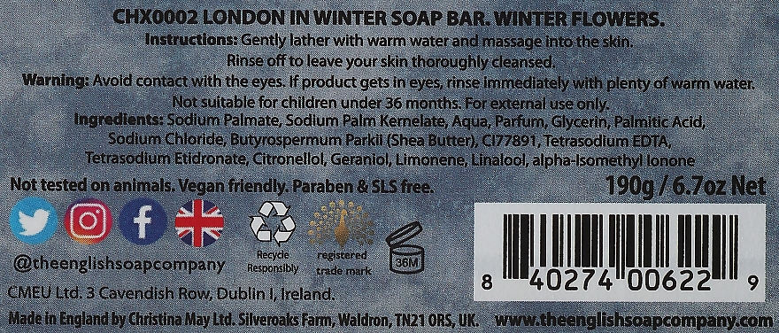 Різдвяне мило "Лондон зимою" - The English Soap Company London In Winter Christmas Soap — фото N2