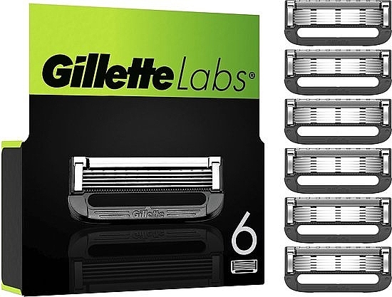 Сменные кассеты для бритья, 6 шт. - Gillette Labs — фото N1