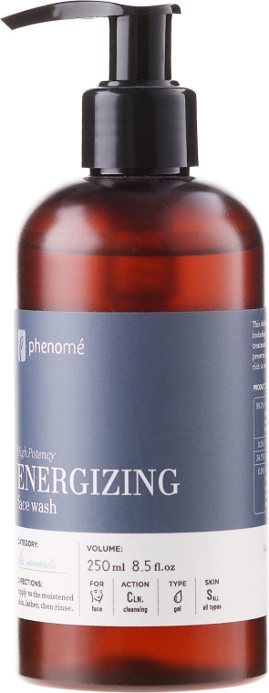 Гель для умывания - Phenome High Potency Energizing Face Wash — фото N1