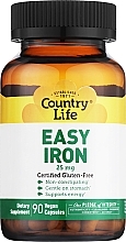 Парфумерія, косметика Легке залізо, 25 мг - Country Life Easy Iron