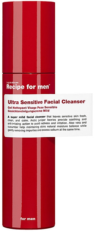 Надчутливий очищувальний засіб для обличчя - Recipe For Men Ultra Sensitive Facial Cleanser — фото N1
