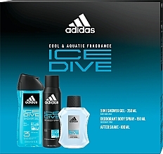 Adidas Ice Dive - Набір (aftsh/100ml + deo/150ml + sh/gel/250ml) — фото N1