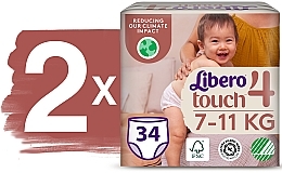 Підгузки-трусики дитячі Touch Pants 4 (7-11 кг), 68 шт. (2х34) - Libero — фото N2