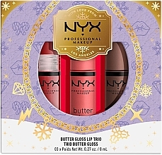 Набор блесков для губ - NYX Professional Makeup X-mas Butter Gloss Trio (lip/gloss/3x8ml) — фото N1