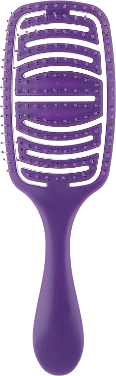 Щетка гибкая для сушки, укладки волос продувная прямоугольная, CR-4280, фиолетовая - Christian