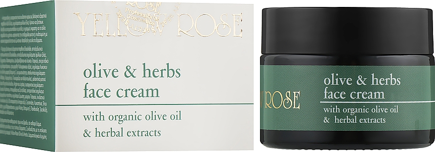 Крем для обличчя з оливковою олією - Yellow Rose Olive & Herbs Face Cream — фото N2