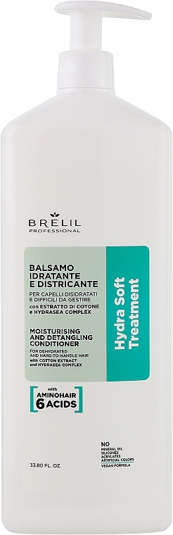 Зволожувальний кондиціонер для волосся - Brelil Hydra Soft Treatment Moisturising And Detangling Conditioner — фото N3