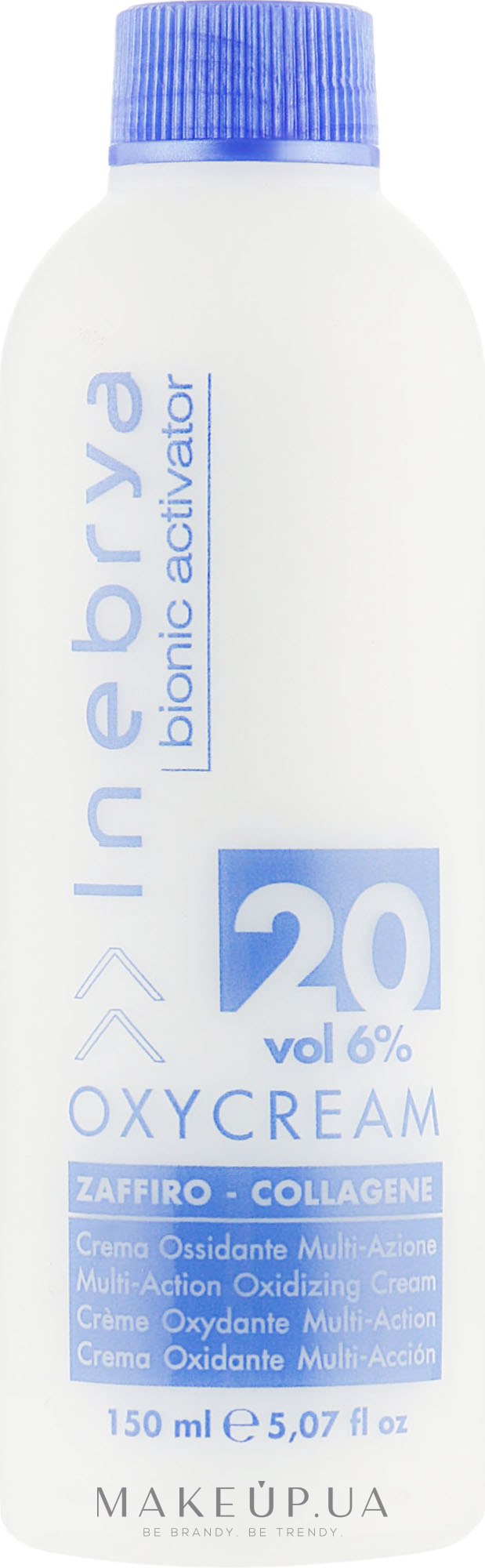 Окси-крем "Сапфир-коллаген" 20, 6% - Inebrya Bionic Activator Oxycream 20 Vol 6% — фото 150ml