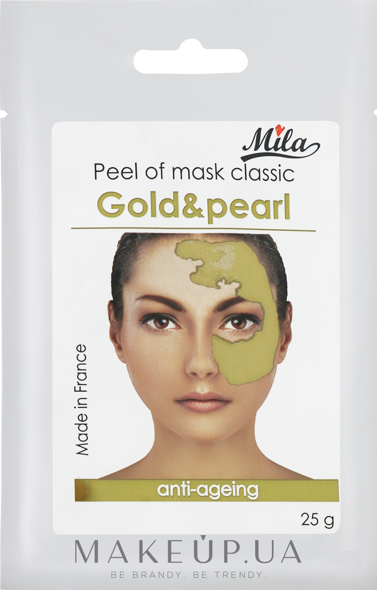 Маска альгинатная классическая порошковая "Золото и жемчуг" - Mila Mask Peel Off Gold & Pearl  — фото 25g