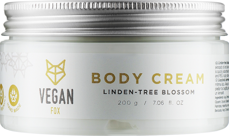 Крем для тіла "Квіти липи" - Vegan Fox Linden-Tree Blossom Body Cream — фото N1