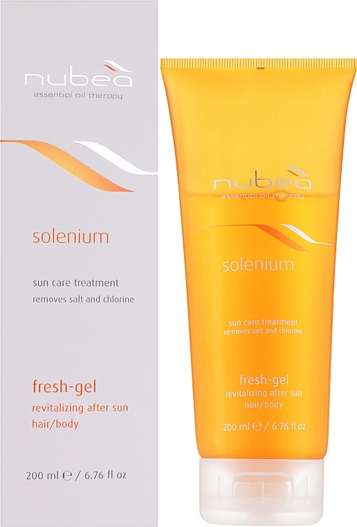 Ревитализирующий очищающий фреш-гель для волос и тела - Nubea Solenium Fresh-Gel Revitalizing After Sun Hair/Body — фото N2