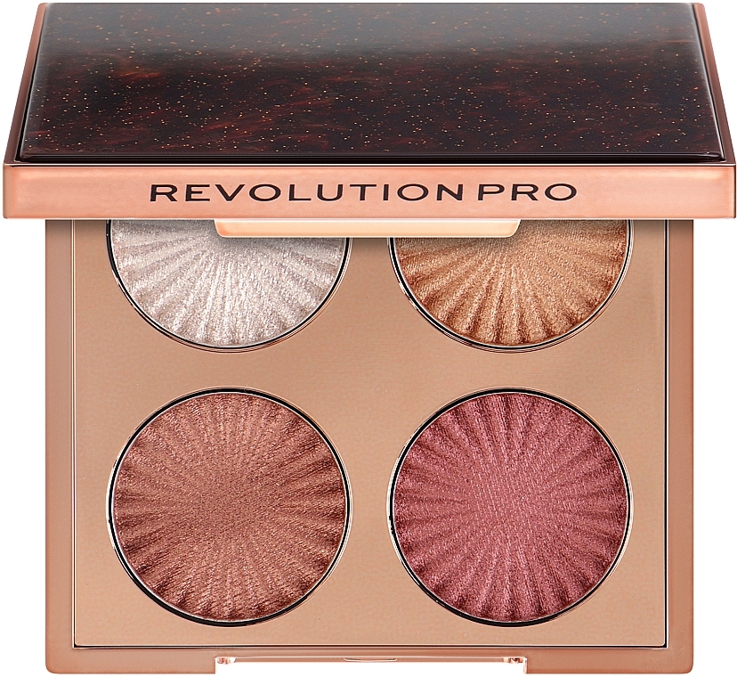 Палетка теней для век - Revolution Pro Goddess Glow Eye Quad Eyeshadow Palette — фото N1