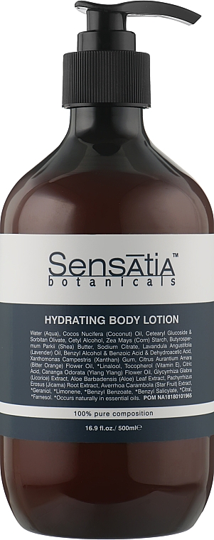 Молочко для тіла "Зволоження" - Sensatia Botanicals Hydrating Body Lotion — фото N1