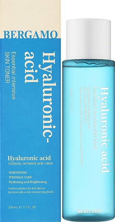 Тонер для обличчя з гіалуроновою кислотою - Bergamo Hyaluronic Acid Essential Intensive Skin Toner — фото N2
