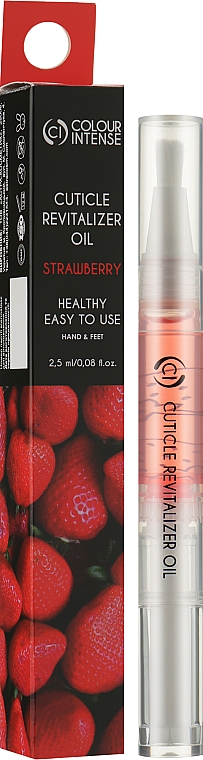 Відновлювальна олія для кутикули "Полуниця" - Colour Intense Cuticle Revitalizer Oil Strawberry — фото N1