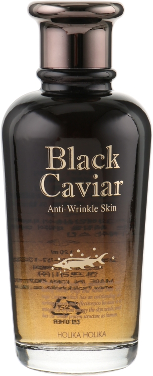 Антивіковий тонер з чорною ікрою - Holika Holika Black Caviar Antiwrinkle Skin — фото N2