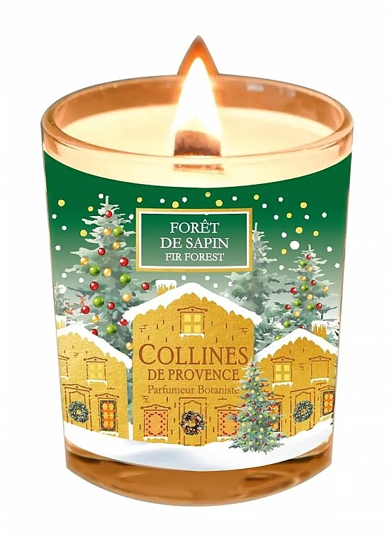 Ароматическая свеча "Еловый лес" - Collines de Provence Christmas Fir Forest Candle — фото N1