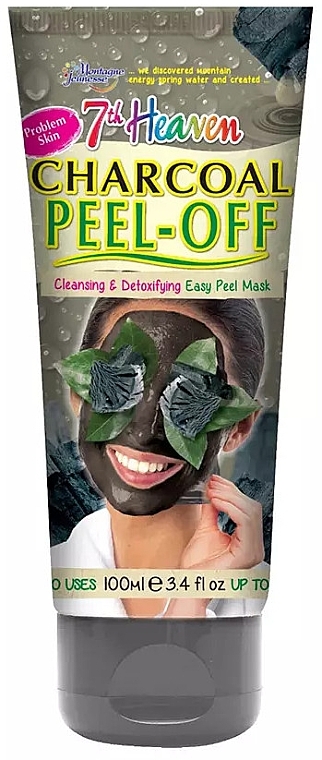 Маска-плівка для обличчя "Деревне вугілля" - 7th Heaven Charcoal Peel Off Mask — фото N2
