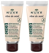 Парфумерія, косметика Набір - Nuxe Reve de Miel Cica Rich Hand Cream Set (h/cream/2x50ml)