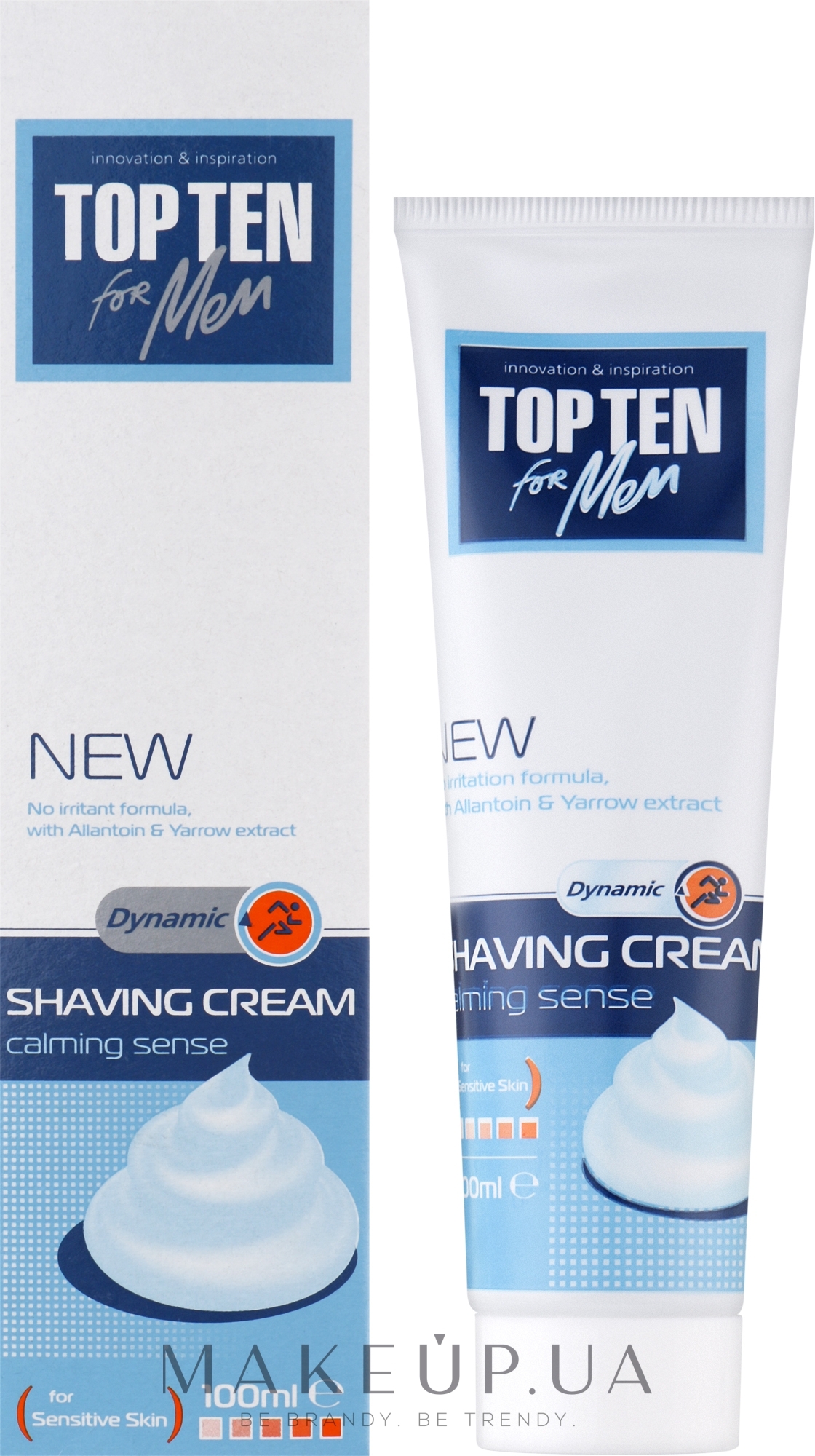 Крем для гоління "Dynamic" - Top Ten For Men Shaving Cream — фото 100ml