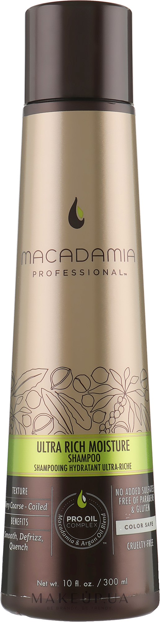 Шампунь увлажняющий для жестких волос - Macadamia Professional Ultra Rich Moisture Shampoo — фото 300ml