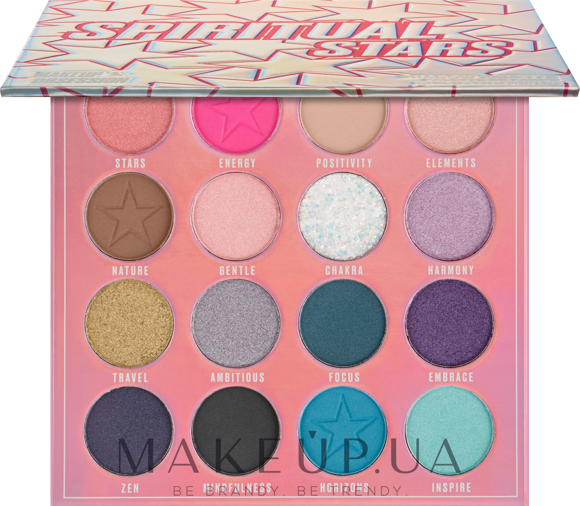 Палетка теней для век - Makeup Obsession Spiritual Stars Eyeshadow Palette — фото 20.8g